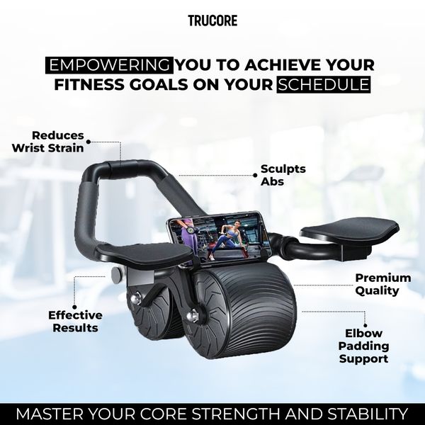 Elbow Support Rebound Abdominal Wheel(Get a free kneeling mat)