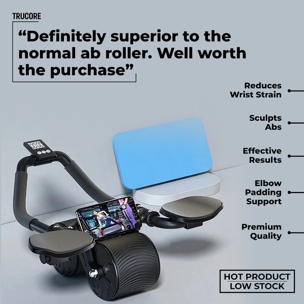 Elbow Support Rebound Abdominal Wheel(Get a free kneeling mat)
