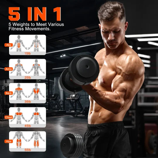 All-in-One Adjustable Dumbbell for Home Fitness