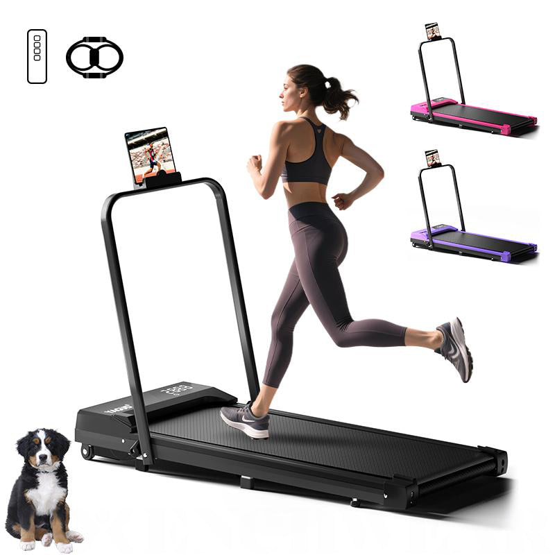 Foldable Walking Treadmill with Handrail & Remote